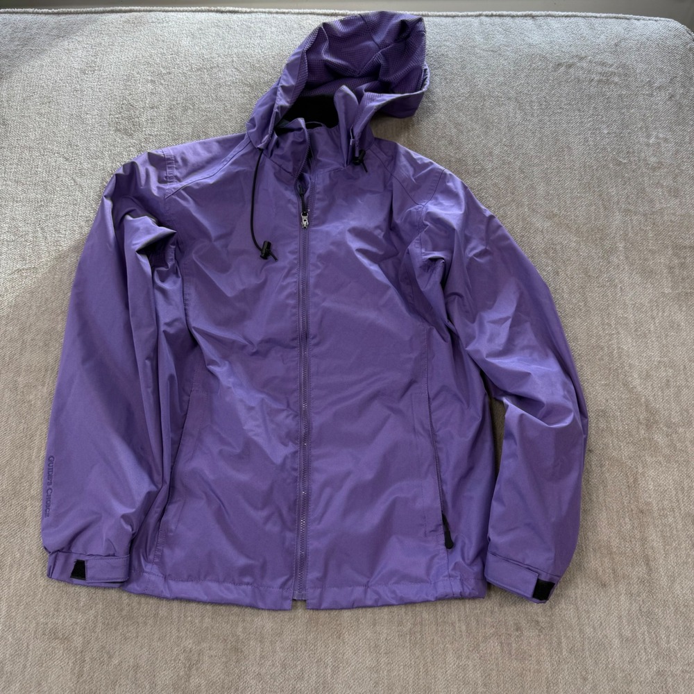 Guides Choice Purple Hooded Windbreaker Rain Jacket Mesh Lined Small RN 131142